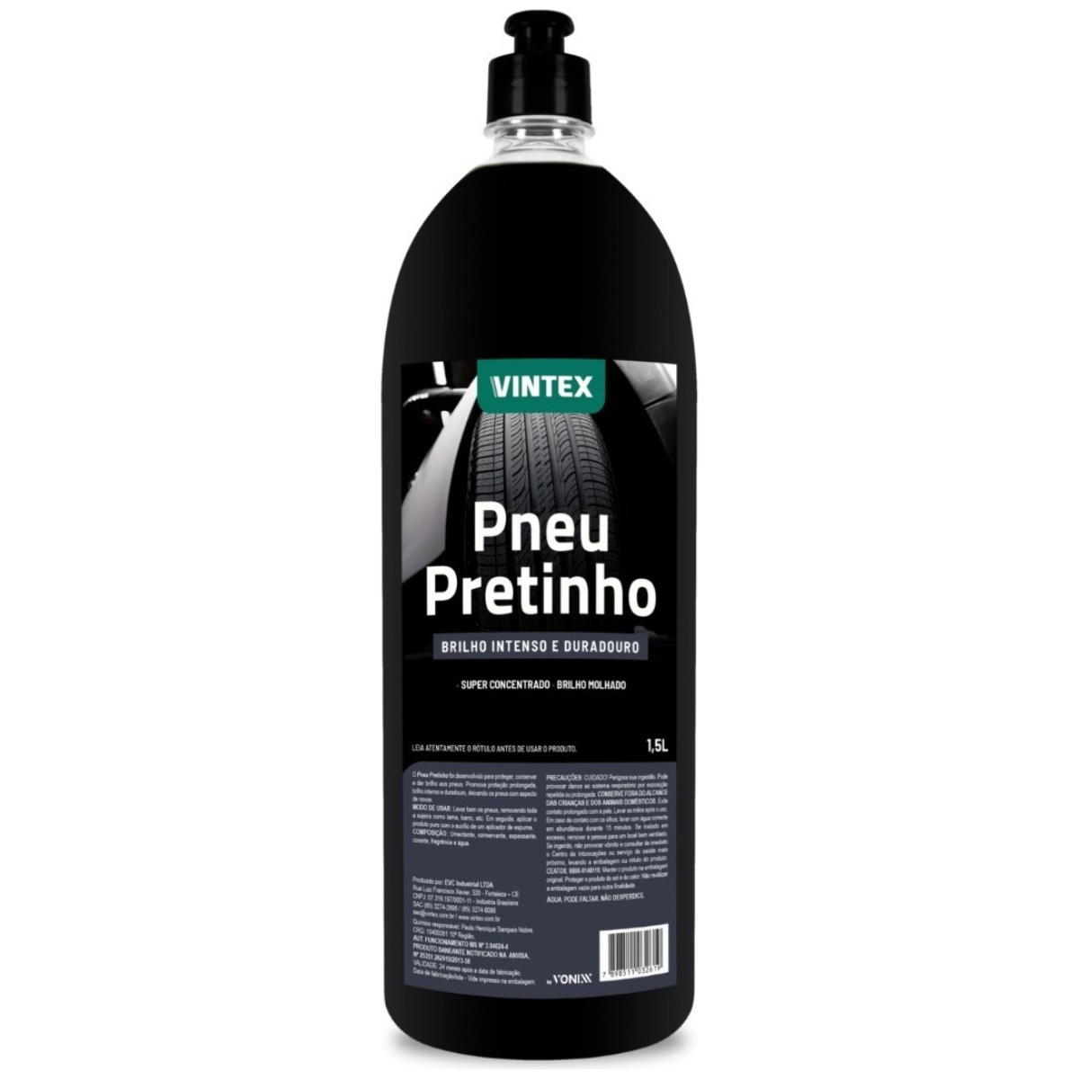 Brilha Pneus Pneu Pretinho Concentrado 1,5l Vonixx Cor Preto