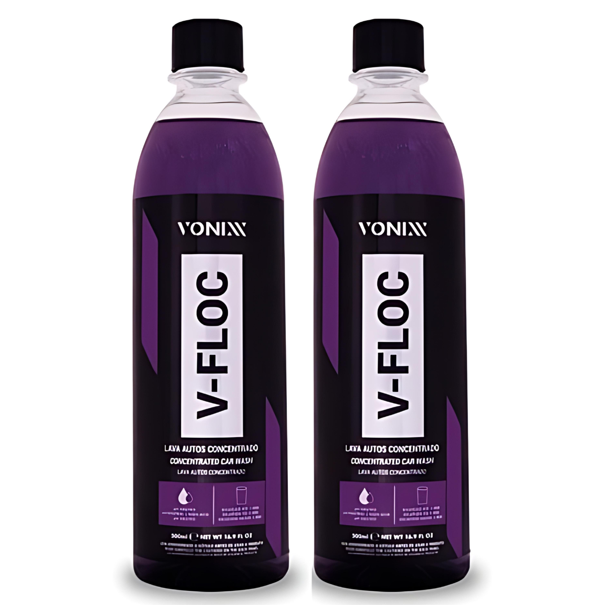 2- Shampoo Automotivo Neutro Concentrado V-floc 500ml Vonixx